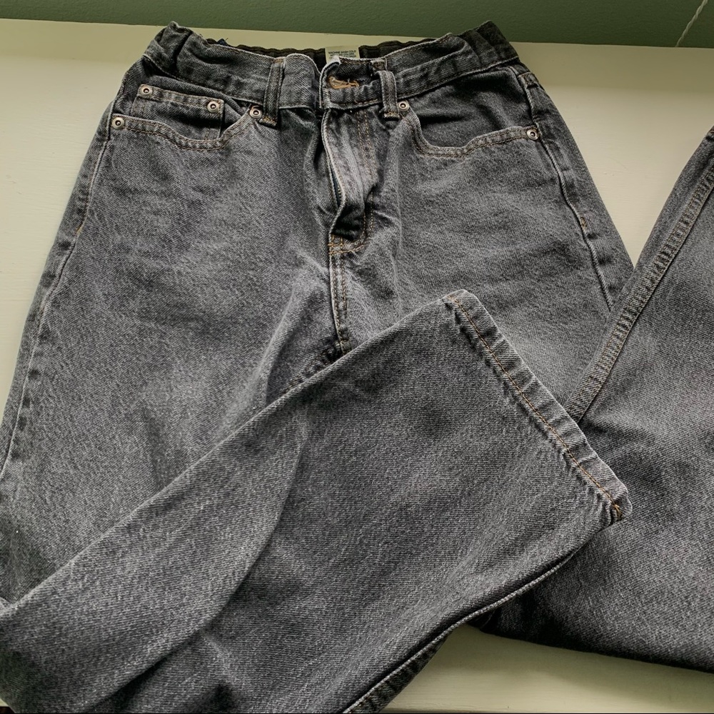 Dark grey Faded Glory jeans. Boyfriend style fit